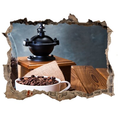 Sticker mural effet trou Café dans un café à domicile