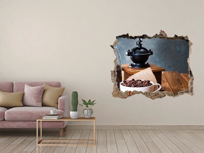Sticker mural effet trou Café dans un café à domicile