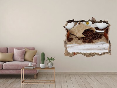 Sticker mural effet trou Café dans un cadre naturel