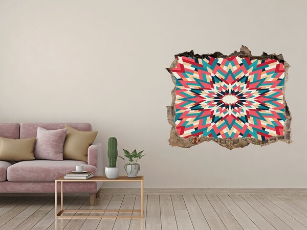 Sticker trou dans le mur Géométrie dans le trou