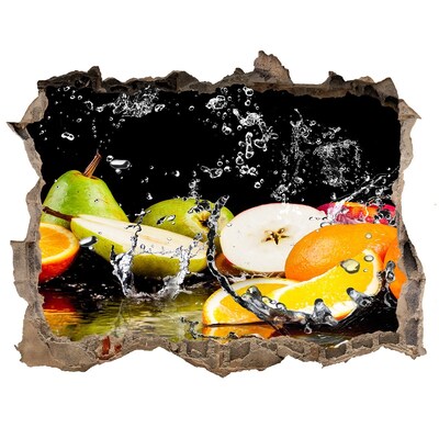 Sticker mural effet trou Un petit paradis fruité caché dans un mur