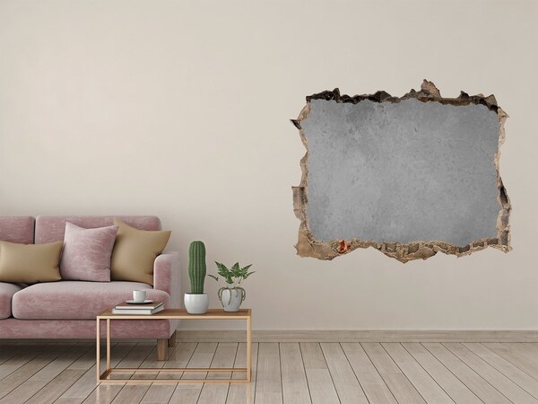 Autocollant à effet 3d trou Mur fissuré laissant apparaître le béton