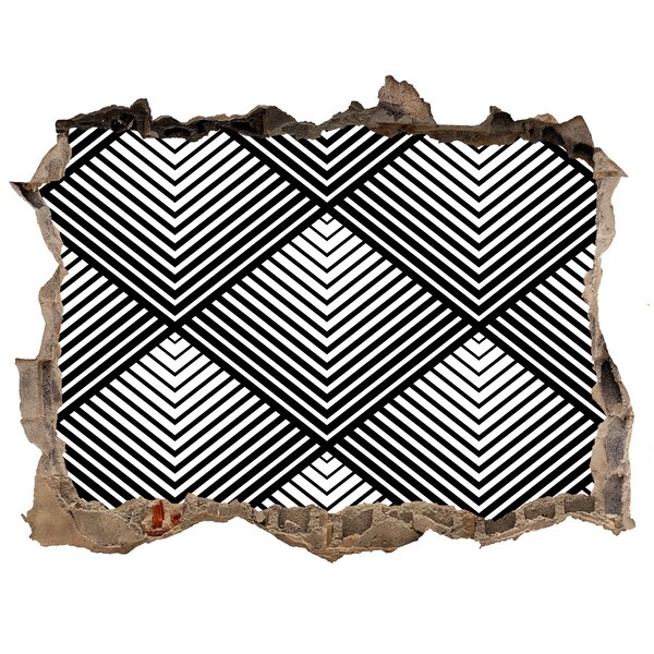 Sticker mural effet trou Géométrie dans les déchets