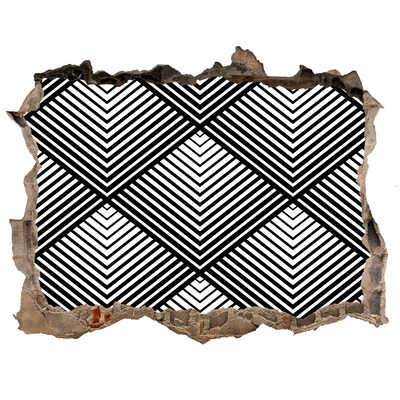 Sticker mural effet trou Géométrie dans les déchets