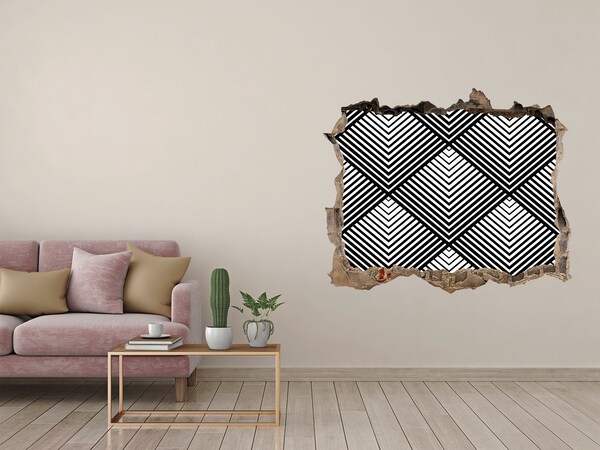 Sticker mural effet trou Géométrie dans les déchets