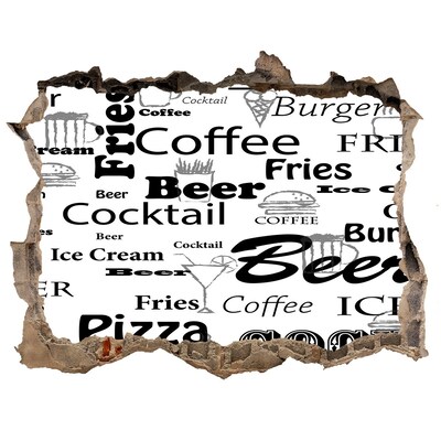 Autocollant mural trou Chaos culinaire