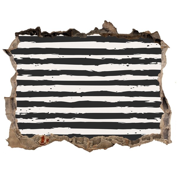 Autocollant mural trou Mur en ruine avec des rayures
