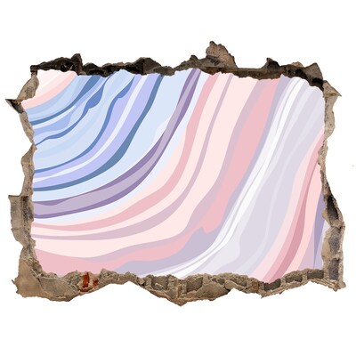 Autocollant à effet 3d trou trou coloré dans le mur