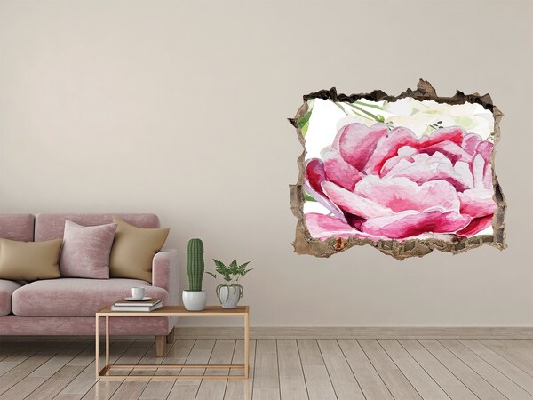 Autocollant mural trou Paysage floral de Hole in the Wall