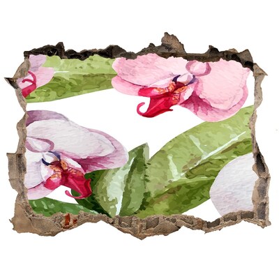 Autocollant mural trou Un paradis floral derrière les murs