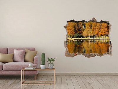 Sticker mural effet trou Paysages d'automne dans le parc