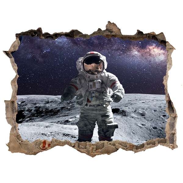 Autocollant mural trou Astronaute sur la Lune