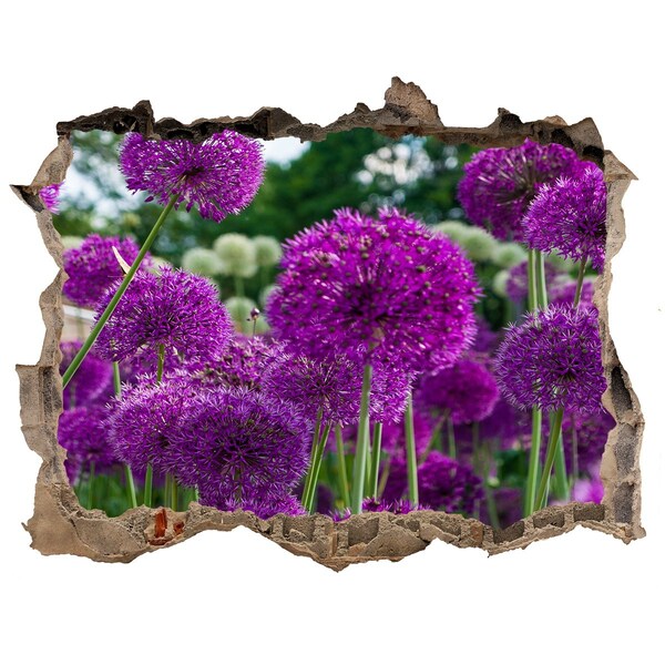 Autocollant à effet 3d trou Un paradis floral aux nuances de violet