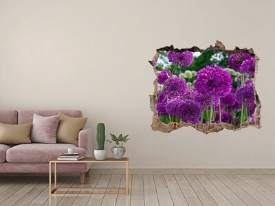Autocollant à effet 3d trou Un paradis floral aux nuances de violet
