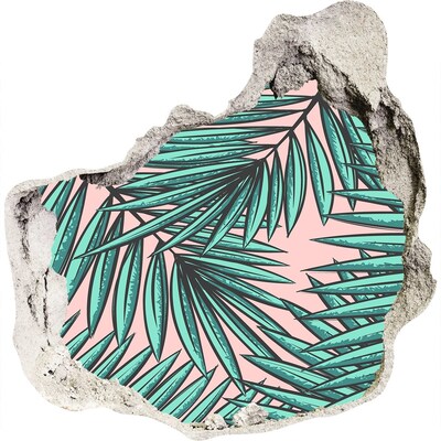 Sticker trou dans le mur Végétation tropicale dans un trou dans le mur