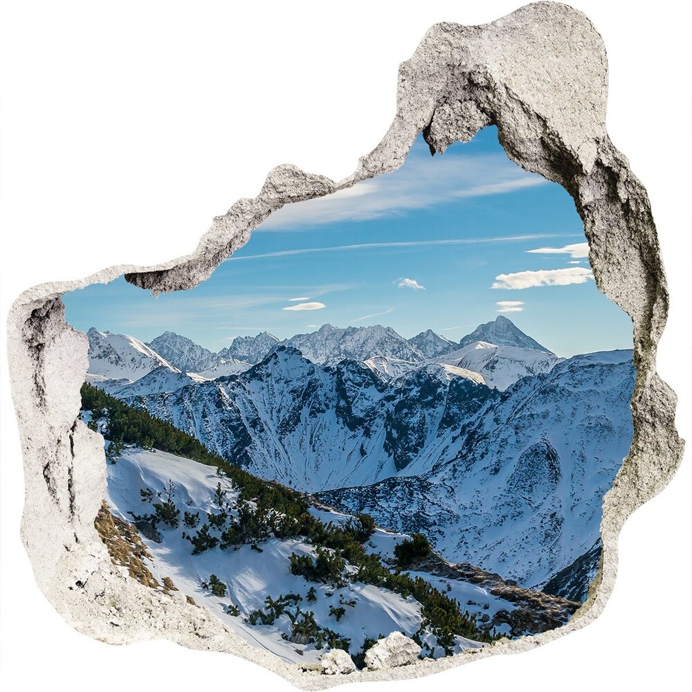 Sticker mural effet trou Couronne des montagnes Tatras grès