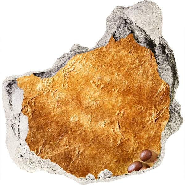 Autocollant mural trou Trou doré dans le mur