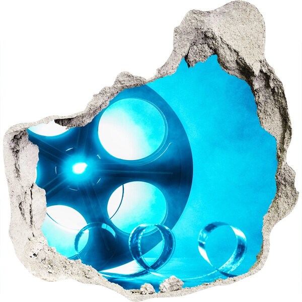 Sticker trou dans le mur Le cinéma en action