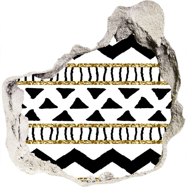 Autocollant à effet 3d trou Trou stylisé dans le mur