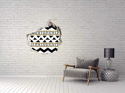 Autocollant à effet 3d trou Trou stylisé dans le mur