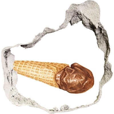 Sticker trou dans le mur Glace de trou dans le mur