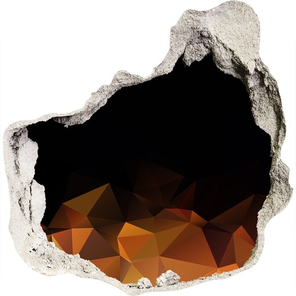 Sticker mural effet trou L'intérieur du volcan