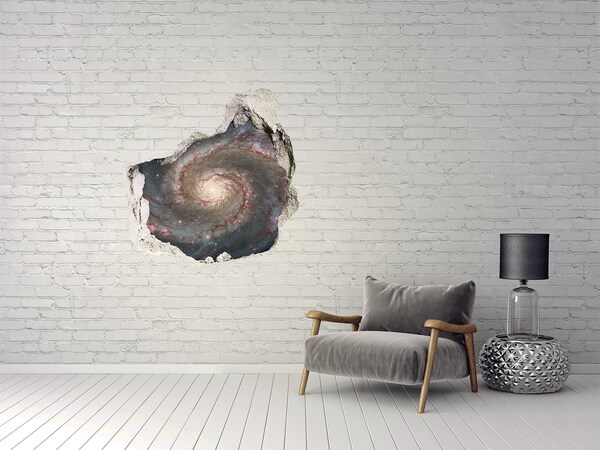 Autocollant à effet 3d trou Trou dans le mur Galaxie