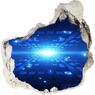 Sticker trou dans le mur Espace numérique derrière le mur