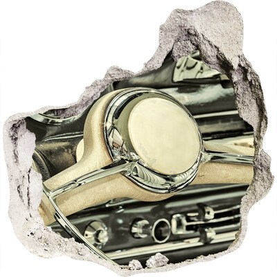 Sticker mural effet trou Le cockpit élégant d'une voiture classique