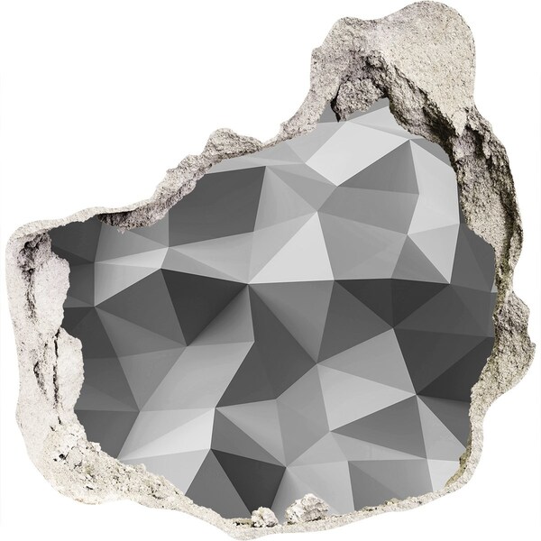 Sticker mural effet trou Trou géométrique dans le mur