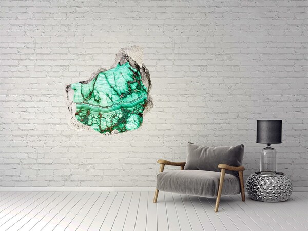 Sticker mural effet trou Grotte de Malachite