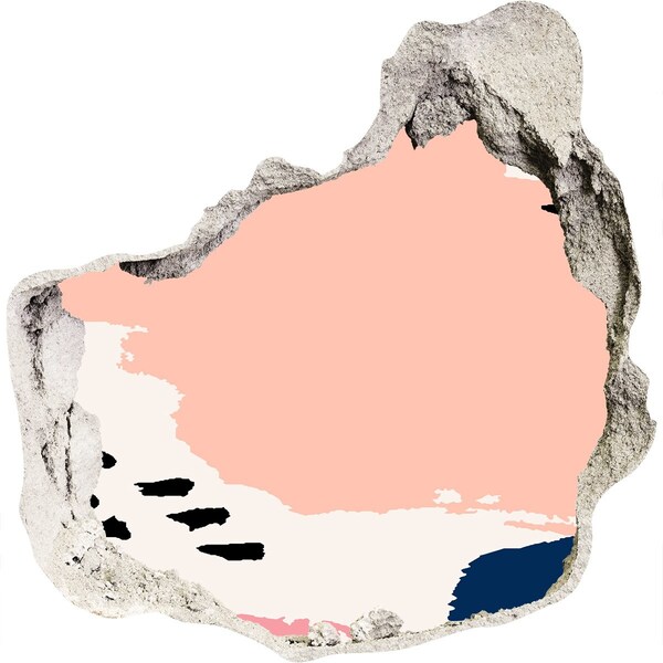 Sticker mural effet trou Un mur en ruine surplombant la plage