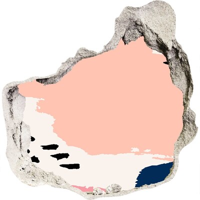 Sticker mural effet trou Un mur en ruine surplombant la plage