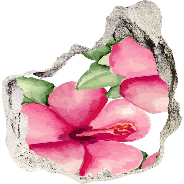 Autocollant mural trou Un paradis fleuri derrière le mur