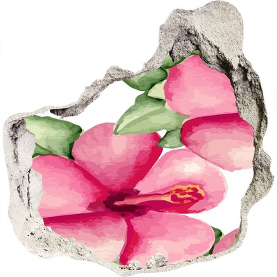 Autocollant mural trou Un paradis fleuri derrière le mur