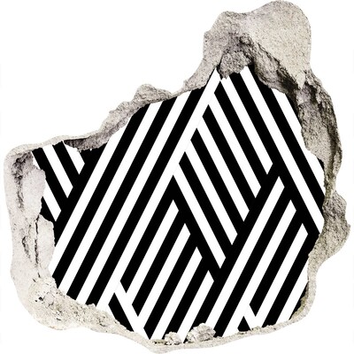 Autocollant mural trou Motifs géométriques dans un trou dans le mur