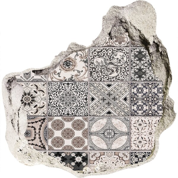 Sticker trou dans le mur Carreaux de style vintage