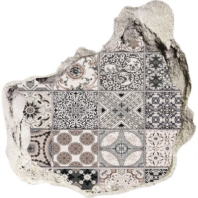 Sticker trou dans le mur Carreaux de style vintage