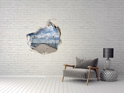 Autocollant à effet 3d trou Jetée en bord de mer