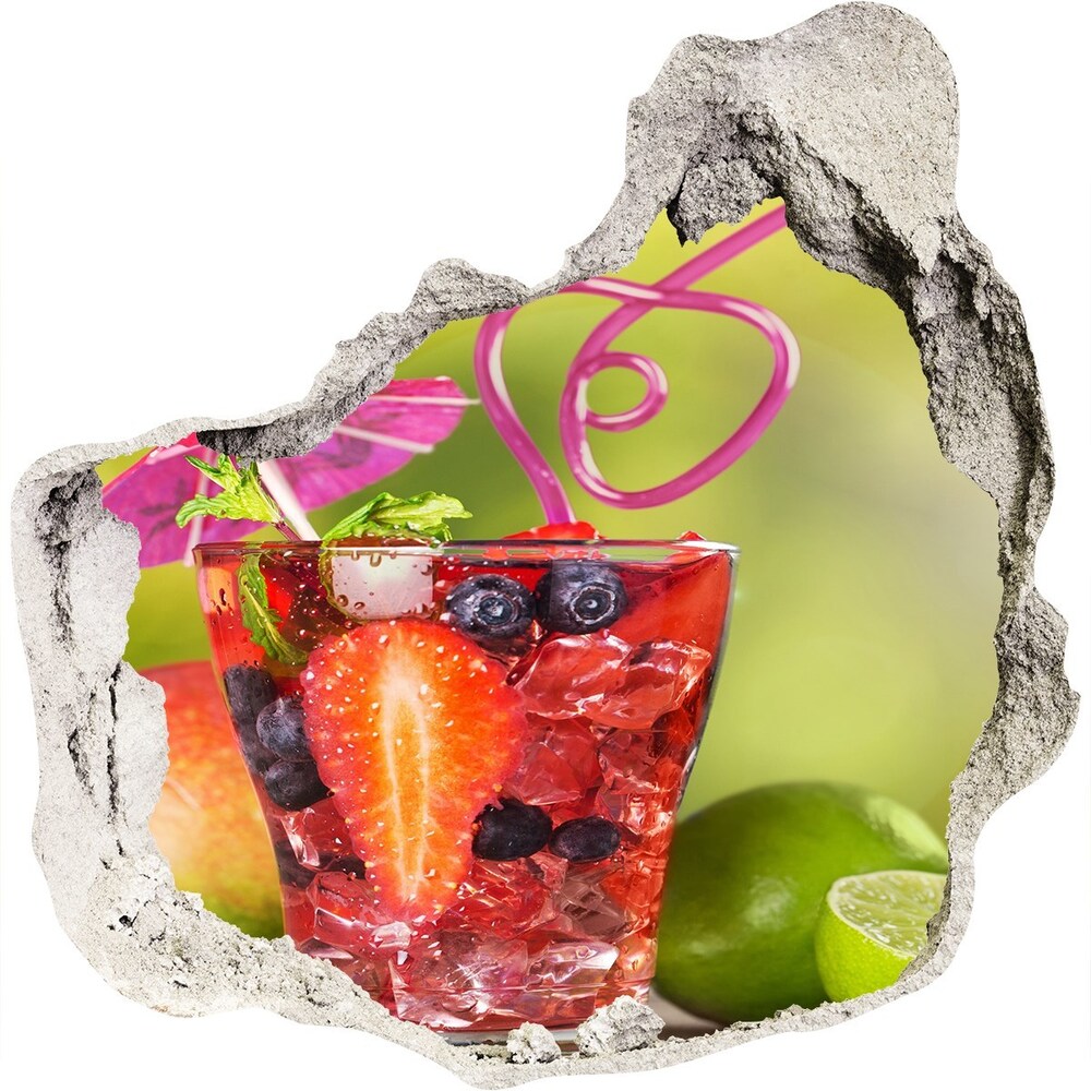 Autocollant à effet 3d trou Cocktail de fruits grès