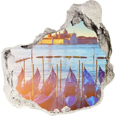 Sticker trou dans le mur Venise au crépuscule