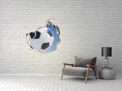 Sticker trou dans le mur Football en vol