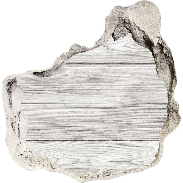 Autocollant mural trou Plancher en bois dans un trou dans le mur