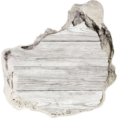 Autocollant mural trou Plancher en bois dans un trou dans le mur