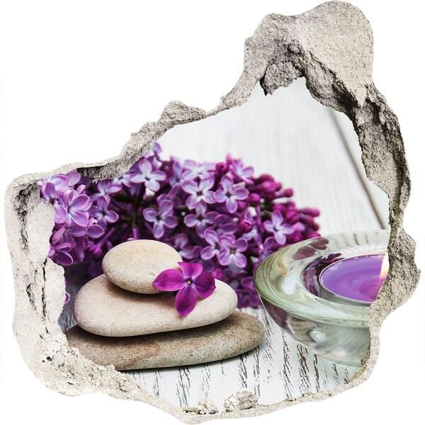 Autocollant mural trou Une oasis florale de paix