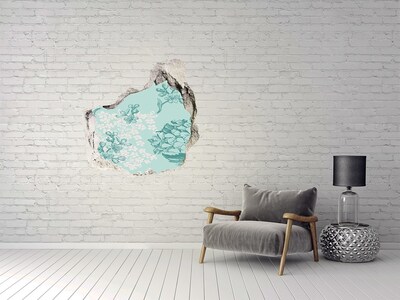 Sticker mural effet trou Peinture murale florale Hole in the Wall
