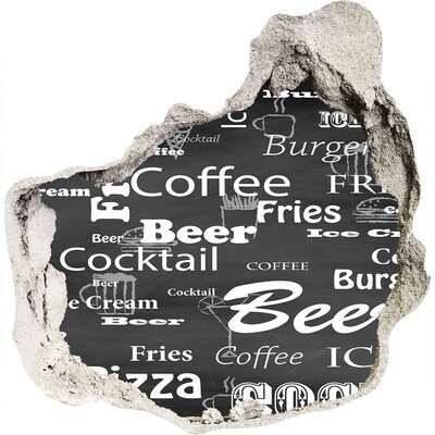 Sticker trou dans le mur Chaos culinaire dans le trou