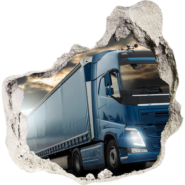 Autocollant à effet 3d trou Camion en route