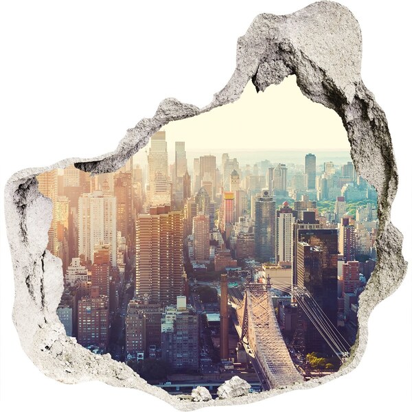 Sticker trou dans le mur Vue depuis le trou dans le mur