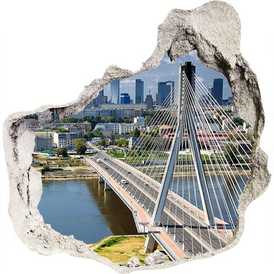 Sticker trou dans le mur Pont de Varsovie